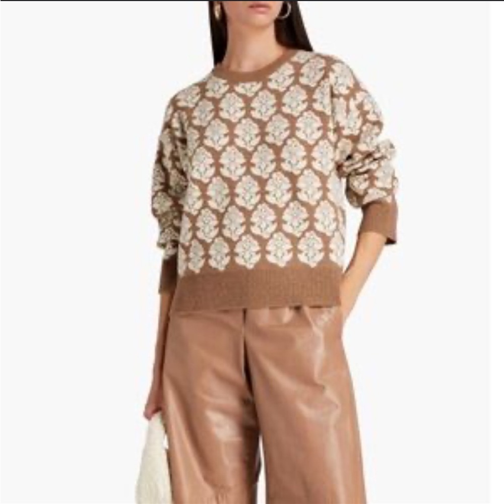 RHODE Patterned Brown and Cream Sweater